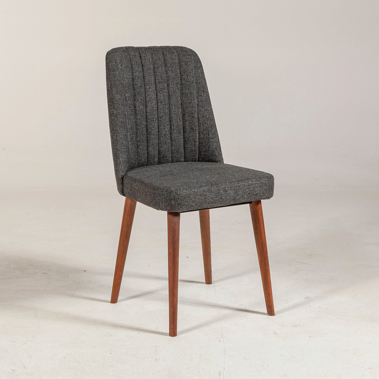 Scaun, Hanah Home, Vina Sandalye Anthracite, Maro, 47x89x46 cm, Nuc / Antracit - imagine 7